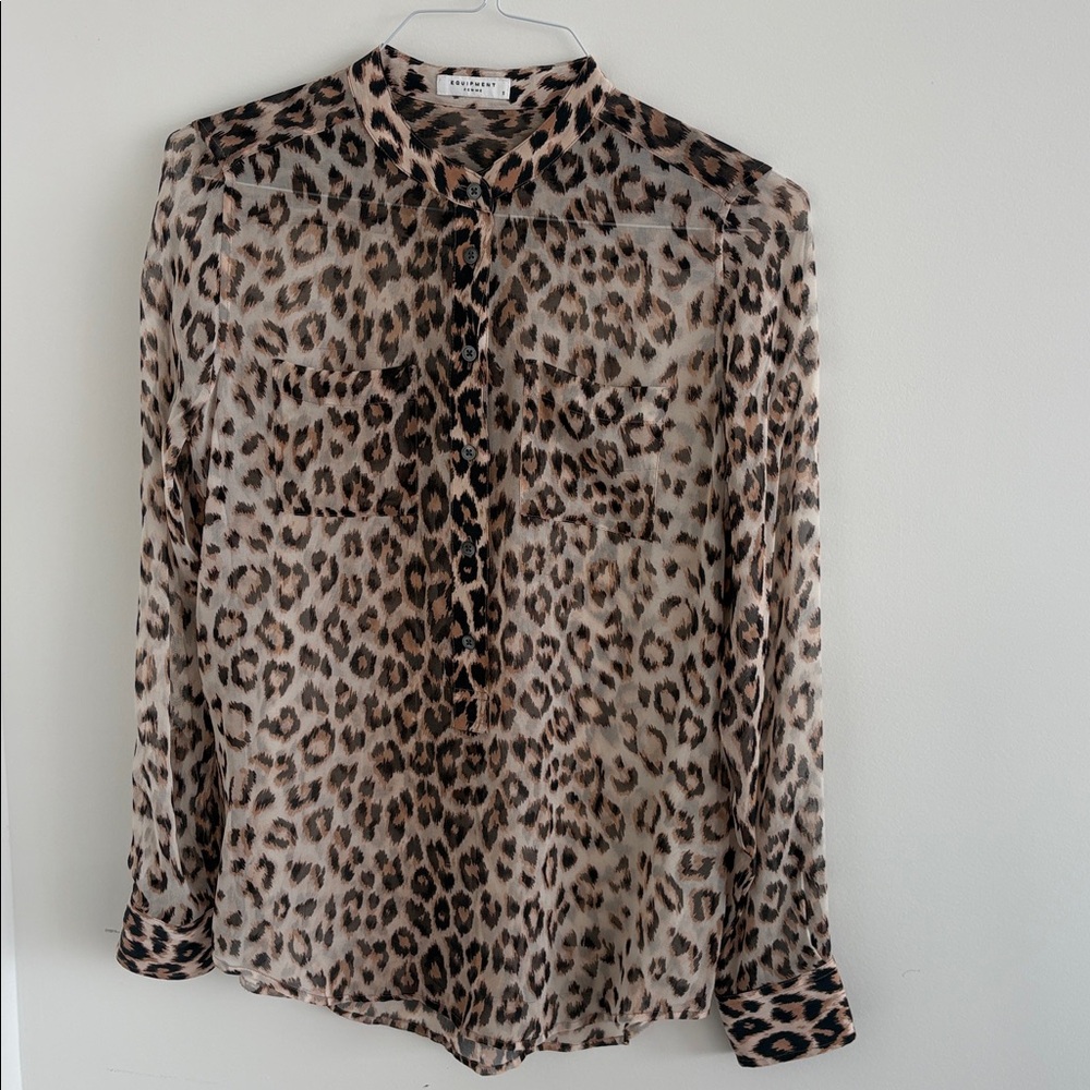 Silk Animal Print Blouse